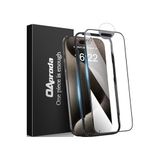 m.tk moveteck iPhone 15 Pro Max ile Uyumlu Parlak Sert Seramik Ekran Koruyucu Cam, Sensör Ahize Toz Korumalı