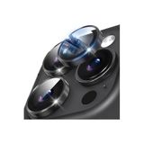 m.tk moveteck iPhone 15 Pro ve 15 Pro Max ile Uyumlu Kamera Lens Koruyucu, Titanyum Renkli, Temperli Cam