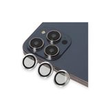 m.tk moveteck iPhone 15 Pro ve iPhone 15 Pro Max ile Uyumlu Kamera Lens Koruyucu Cam, Tırtıklı Snakeskin AR Titanium, Gümüş