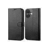 M.TK moveteck İphone 16 Kılıf 360 Tam Kaplar Deri Dokulu Kapaklı Cüzdanlı Kartlıklı Standlı Kartvizitli Kapak, Siyah, Tek Ebat, trends-16-siyah