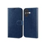 M.TK moveteck İphone 16 Plus Kılıf 360 Tam Kaplar Deri Dokulu Kapaklı Cüzdanlı Kartlıklı Standlı Kartvizitli Kapak, Lacivert, Tek Ebat, trends-iphone16plus-lacivert