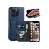 M.TK moveteck İphone 16 Pro Max Kılıf 360 Tam Kaplar Deri Dokulu Kapaklı Cüzdanlı Standlı Kartvizitli Kapak, Lacivert, Tek Ebat, trends-16promax-lacivert