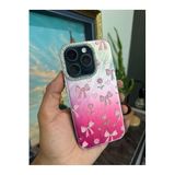 m.tk moveteck iPhone 16 Pro Max Kılıf, Kamera Çercevesi Taşlı, Hologram 3D Desenli, Renk Yansımalı Figür Kapak, Ekru