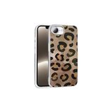 m.tk moveteck iPhone 16E ile Uyumlu Kılıf, Parlak Leopar Desenli, Darbeye Dayanıklı Yumuşak Silikon Kapak, Gold