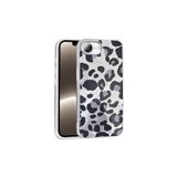 m.tk moveteck iPhone 16E ile Uyumlu Kılıf, Parlak Leopar Desenli, Darbeye Dayanıklı Yumuşak Silikon Kapak, Gri