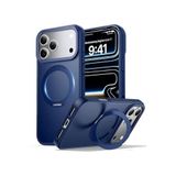 m.tk moveteck iPhone 17 Pro ile Uyumlu Kılıf, MagSafe Halkalı, 360° Döner Yüzüklü Stand, Armour Mat, Mıknatıslı, Lacivert