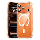 m.tk moveteck iPhone 17 Pro ile Uyumlu Kılıf, Magsafe Wireless Kablosuz Şarj Destekli, Sert Silikon, Manyetik, Şeffaf