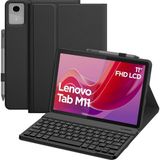 M.TK Moveteck Lenovo Tab M11 TB-330FU/K11 TB330XU 11 inç Uyumlu Tablet Klavyeli Kılıf Siyah Renkli Bluetooth Kalem Bölmeli