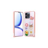 M.TK moveteck Realme C53 Kılıf Emoji Ayıcık Desenli 3D Kabartmalı Karakterli Figürlü Parlak Coffe Silikon, Pembe, Tek Ebat, cevze-c53-pembe