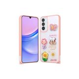 M.TK moveteck Samsung Galaxy A05s Kılıf Emoji Ayıcık Desenli Kabartmalı Karakterli Simli Taşlı Figürlü Coffe Şeker, Pembe, Tek Ebat, cevze-a05s-pembe