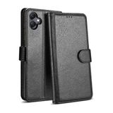 M.TK moveteck Samsung Galaxy A06 Kılıf 360 Tam Kaplar Deri Dokulu Kapaklı Cüzdan Standlı Kartvizitli Kopçalı Kapak, Siyah, Tek Ebat, delüx-a06-siyah