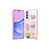 M.TK moveteck Samsung Galaxy A15 Kılıf Emoji Ayıcık Desenli 3D Kabartmalı Karakterli Figürlü Parlak Coffe Silikon, Pembe, Tek Ebat, cevze-a15-pembe