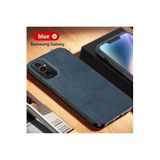 M.TK moveteck Samsung Galaxy A25 Kılıf Kamera Korumalı Leather Deri Görünümlü Yumuşak Renkli Lansman Silikon Kapak, Lacivert, Tek Ebat, aras-a25-laci