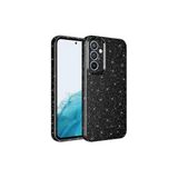 M.TK moveteck Samsung Galaxy A25 Kılıf Simli Yaldızlı Darbeye Dayanıklı Kamera Korumalı Silikon Parlak Kenarlı Kap, Siyah, Tek Ebat, koton-a25-siyah