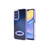 M.TK moveteck Samsung Galaxy A25 Kılıf Tam Kamera Lens Korumalı Arkası Şeffaf Kanarları Renkli Logo Gösteren Kapak, Lila, Tek Ebat, omega-a25-lila