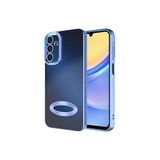 M.TK moveteck Samsung Galaxy A25 Kılıf Tam Kamera Lens Korumalı Arkası Şeffaf Kanarları Renkli Logo Gösteren Kapak, Mavi, Tek Ebat, omega-a25-mavi