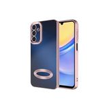M.TK moveteck Samsung Galaxy A25 Kılıf Tam Kamera Lens Korumalı Arkası Şeffaf Kanarları Renkli Logo Gösteren Kapak, Rose Gold, Tek Ebat, omega-a25-rose