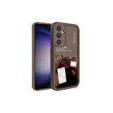 M.TK moveteck Samsung Galaxy A25 Kılıf Yumuşak Renkli Lansman Silikon Coffe Desenli 3d Çıkıntılı Kenarlı Koruma, Koyu Kahve, Tek Ebat, klas-a25-koyukahve