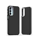 M.TK moveteck Samsung Galaxy A25 Uyumlu Kılıf Metal Kamera Korumalı Renkli Tuşlu Kenarları Tırtıklı Arka Mat, Naturel Titanyum, Tek Ebat, harvel-a25-naturel