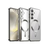 m.tk moveteck Samsung Galaxy A26 ile Uyumlu Kılıf, MagSafe Kablosuz Şarj Destekli, Şeffaf Arkası, Parlak Renkli Kenarlı, Titanyum Gri