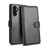 m.tk moveteck Samsung Galaxy A55 ile Uyumlu Kılıf, 360 Tam Kaplar, Deri Dokulu, Kapaklı Cüzdan, Standlı, Kartvizitli, Siyah