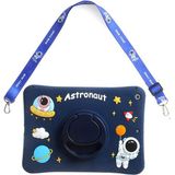 M.tk moveteck Samsung Galaxy A9 Plus 11 Inç 2023 Tablet Uyumlu Kılıf Astronot Çocuk Kılıfı Askılı Standlı Eğlenceli Karakterli X210 - Galaxy Tab A9 Plus 11 inç X210 - Lacivert