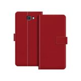 M.TK moveteck Samsung Galaxy J7 Prime Kılıf Tam Kaplar Deri Dokulu Kapaklı Kartvizit Bölmeli Cüzdan Standlı Kartlı, Kırmızı, Tek Ebat, delüx-j7prime-red123