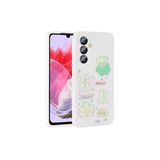 M.TK moveteck Samsung Galaxy M34 Kılıf Kamera Korumalı Karakterli Emoji Ayıcık Desenli Figürlü Kabartmalı Parlak, Beyaz, Tek Ebat, toys-m34-beyaz123