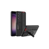 m.tk moveteck Samsung Galaxy S23 Plus ile Uyumlu Kılıf, Kamera Korumalı, El Bileziği Kemer, Mat Karbon, L Stand