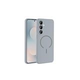 m.tk moveteck Samsung Galaxy S25 Fe ile Uyumlu Kılıf, Magsafe, Kamera Korumalı, İçi Kadife Yumuşak Silikon, Gri