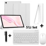M.TK Moveteck Samsung Galaxy S9 Fe / S10 Fe / S10 Lite 10.9 Inç Uyumlu Smart Flip Kılıf + Bluetoothlu Klavye + Mause + Dokunmatik Stylus Kalem 5'li Set - Galaxy S9Fe/S10Fe/S10 Lite 10.9 inç - Gri
