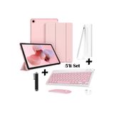 m.tk moveteck Samsung Galaxy Tab A11 Plus/A9 Plus 11 Inç Uyumlu Flip Kılıf + Bluetoothlu Klavye Mause + Dokunmatik Stylus Kalem 5'Li Set