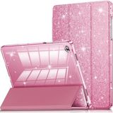 M.TK Moveteck Samsung Galaxy Tab A11 Plus/a9 Plus 11 Inc Uyumlu Kılıf Simli Işıltılı Parlak Standlı Flip Cover Glitter Case - A11 Plus/A9 Plus 11inç - Gül - Pembe