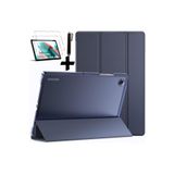 M.TK moveteck Samsung Galaxy Tab A8 10.5 inç Sm-X200 Tablet Kılıfı Akıllı Smart Uyku Modlu + Ekran Camı +Kalem Set, Lacivert, Tek Ebat, x200-smart-set-laci