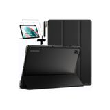 M.TK moveteck Samsung Galaxy Tab A8 10.5 inç Sm-X200 Tablet Kılıfı Akıllı Smart Uyku Modlu + Ekran Camı +Kalem Set, Siyah, Tek Ebat, x200-smart-set-siyah