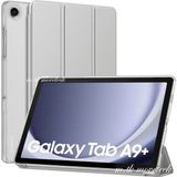 M.TK Moveteck Samsung Galaxy Tab A9 Plus 11 Inç 2023 Tablet Kılıfı Smart Standlı Pu Deri Pc Yarı Saydam Hafif Slim Kapaklı SM-X210 - Samsung Galaxy Tab A9 Plus 11İnç - Açık Gri