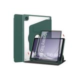 M.TK moveteck Samsung Galaxy Tab A9 Plus 11 inç Kılıf Dönebilen Standlı Kalem Bölmeli Tablet Kılıfı Kalemlikli, Koyu Yeşil, Tek Ebat, termik-a9plus-koyuyeşil1