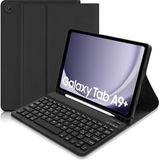 M.TK Moveteck Samsung Galaxy Tab A9 Plus 11 Inç Uyumlu Bluetooth Özellikli Kablosuz Kalem Bölmeli Klavyeli Tablet Kılıfı SM-X210 - Samsung Galaxy Tab A9 Plus 11 inç X210 - Siyah