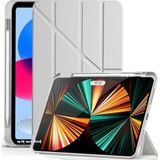 M.TK Moveteck Samsung Galaxy Tab S11 11 Inç 2025 Kılıf Uyku Modlu Kalem Bölmeli Standlı Tri Folding Tablet Kapak SM-X730 - Galaxy Tab S11 11inç - Gri