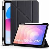 M.TK Moveteck Samsung Galaxy Tab S11 11 Inç 2025 Kılıf Uyku Modlu Kalem Bölmeli Standlı Tri Folding Tablet Kapak SM-X730 - Galaxy Tab S11 11inç - Siyah