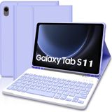 M.TK Moveteck Samsung Galaxy Tab S11 11INÇ 2025 Uyumlu Tablet Klavyeli Kılıf Kablosuz Bluetooth Akıllı Kalem Bölmeli Tükçe Q Klavyeli Tablet Kılıfı SM-X736 SM-X730 - Galaxy Tab S11 2025 - Lila