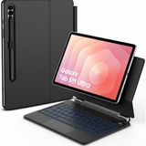M.TK Moveteck Samsung Galaxy Tab S11 Ultra 14.6 Inç Magic Keyboard Touchpad Rgb Işıklı Klavyeli Kılıf SM-X930/X936 - Siyah