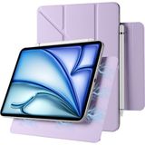 M.TK Moveteck Samsung Galaxy Tab S11 Ultra 14.6 Inç Uyumlu Kılıf Manyetik Kalem Için Kilit Tutucu Akıllı Slim Kapak - Lila