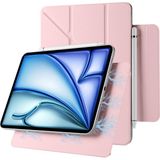 M.TK Moveteck Samsung Galaxy Tab S11 Ultra 14.6 Inç Uyumlu Kılıf Manyetik Kalem Için Kilit Tutucu Akıllı Slim Kapak - Pembe