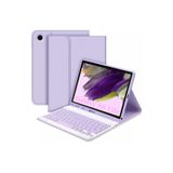 m.tk moveteck Samsung Galaxy Tab S6 Lite SM-P610 ile Uyumlu Bluetooth Klavyeli Kalem Bölmeli Tablet Kılıfı, Lila