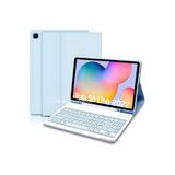 m.tk moveteck Samsung Galaxy Tab S6 Lite SM-P610 ile Uyumlu Bluetooth Klavyeli Tablet Kılıfı, Mavi