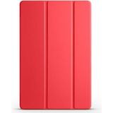 M.TK Moveteck Samsung Galaxy Tab S9 Fe Plus 12.4 Inç Kılıf Akıllı Smart Uyku Modlu Standlı Arkası Şeffaf Kapak Slim SM-X610 - Kırmızı