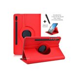 M.TK moveteck Samsung Galaxy Tab S9 Fe Plus 12.4 inç Sm-X610 Kılıf 360 Dönen Kapaklı Standlı Tablet ve Kalem Set, kırmızı, Tek Ebat, s9fepus360krımızı