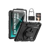 m.tk moveteck Samsung Galaxy Tab S9 Fe/S10 Fe/S10 Lite 10.9 inç ile Uyumlu Tablet Kılıfı, S Pen Bölmeli, Askılı, Siyah