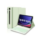 m.tk moveteck Samsung Galaxy Tab S9 FE/S10 FE/S10 Lite 10,9 inç ile Uyumlu Bluetooth Türkçe Q Klavyeli Tablet Kılıfı, Açık Yeşil